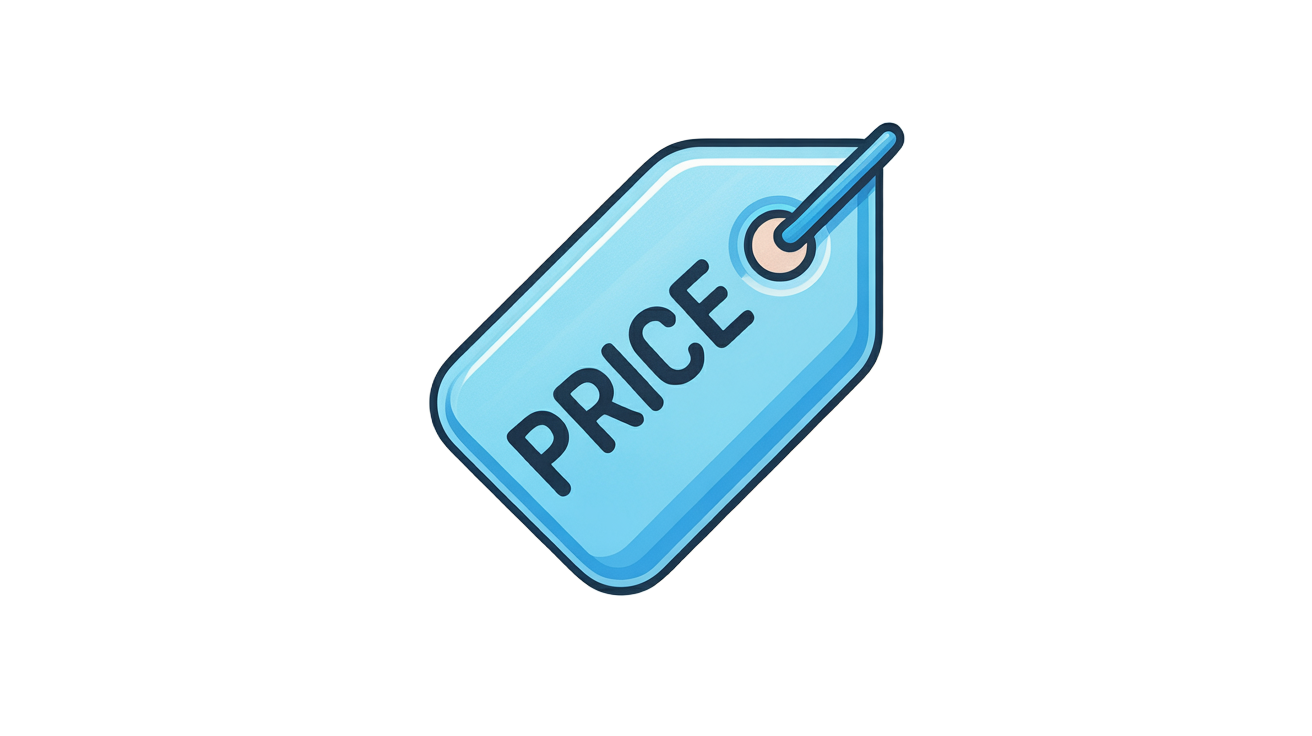A Light blue price tag icon