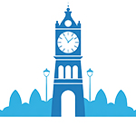 A Light Blue icon of the Howick CLock Tower
